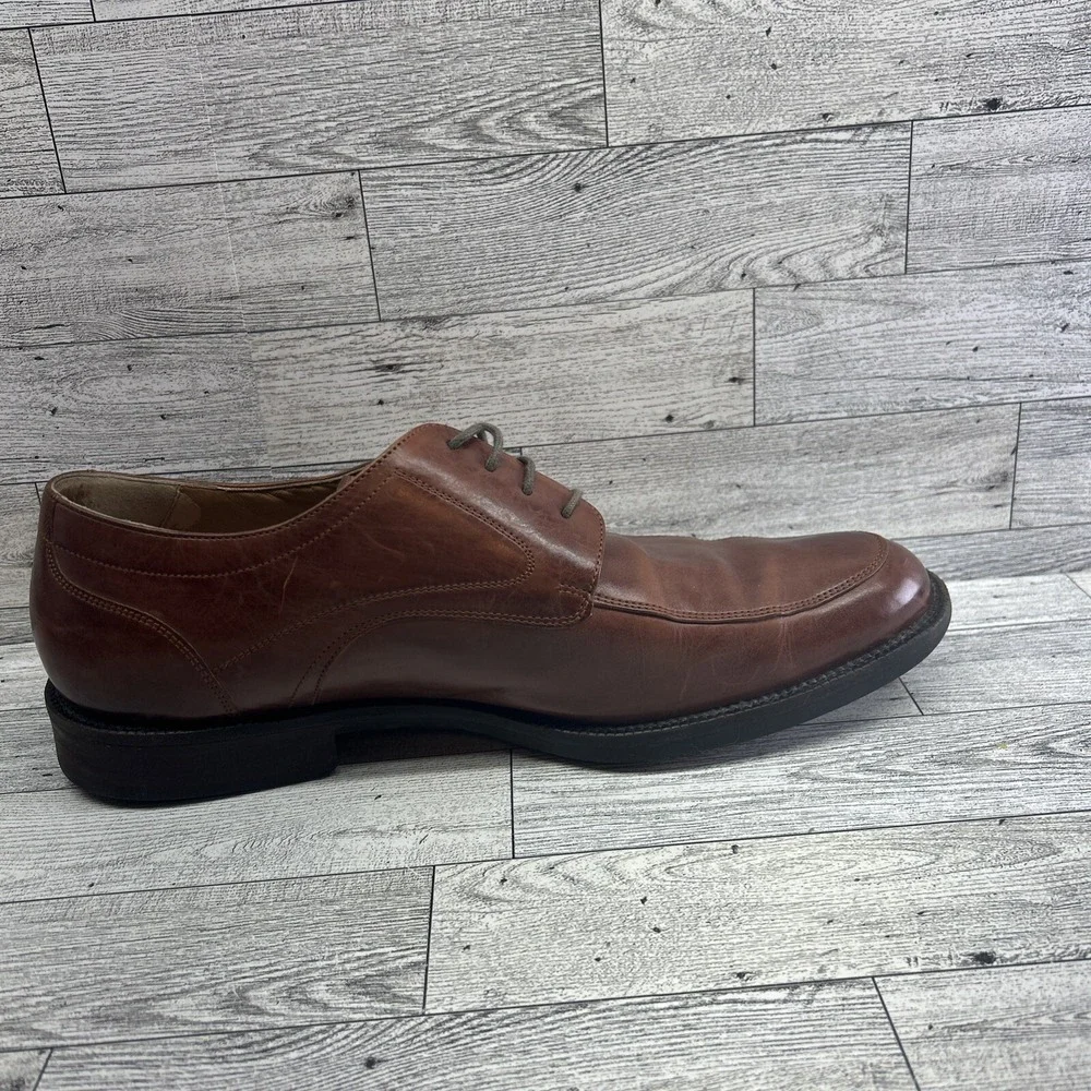 Johnston Murphy Signature Series Brown Sheepskin Oxford Dress Shoes‎ Men Sz 9.5W